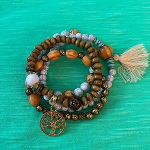 Group of 4 bracelets with Tree of Life